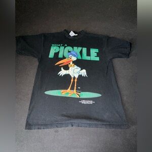 Size Men’s Large Vintage Vlasic Stork 1996 T-Shirt Black
